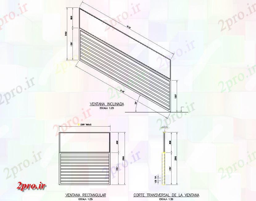 دانلود نقشه جزئیات ساخت و ساز طرحی نرده جزئیات (کد74744)