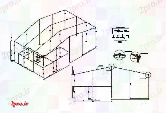 دانلود نقشه جزئیات ساخت و ساز طرحی ایزومتریک خانه (کد74768)