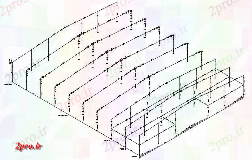 دانلود نقشه جزئیات ساخت و ساز ساختار سقف (کد74770)