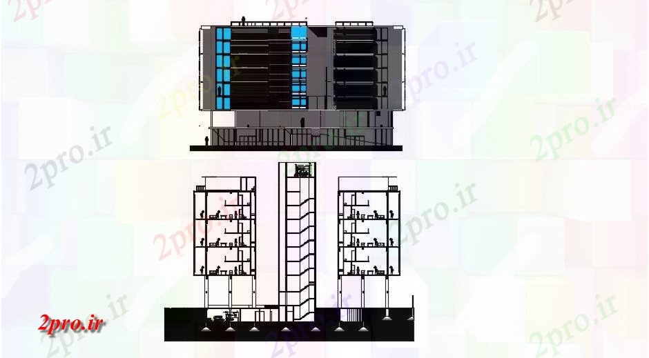 دانلود نقشه مسکونی  ، ویلایی ، آپارتمان  چند طبقه ساختمان (کد74781)