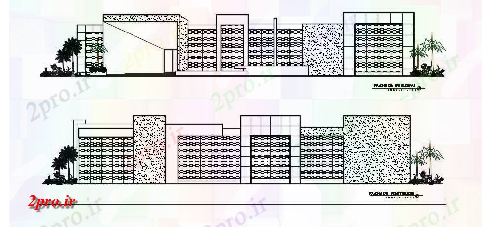 دانلود نقشه ساختمان اداری - تجاری - صنعتی مدرن ساختمان اداری افزایش (کد74801)