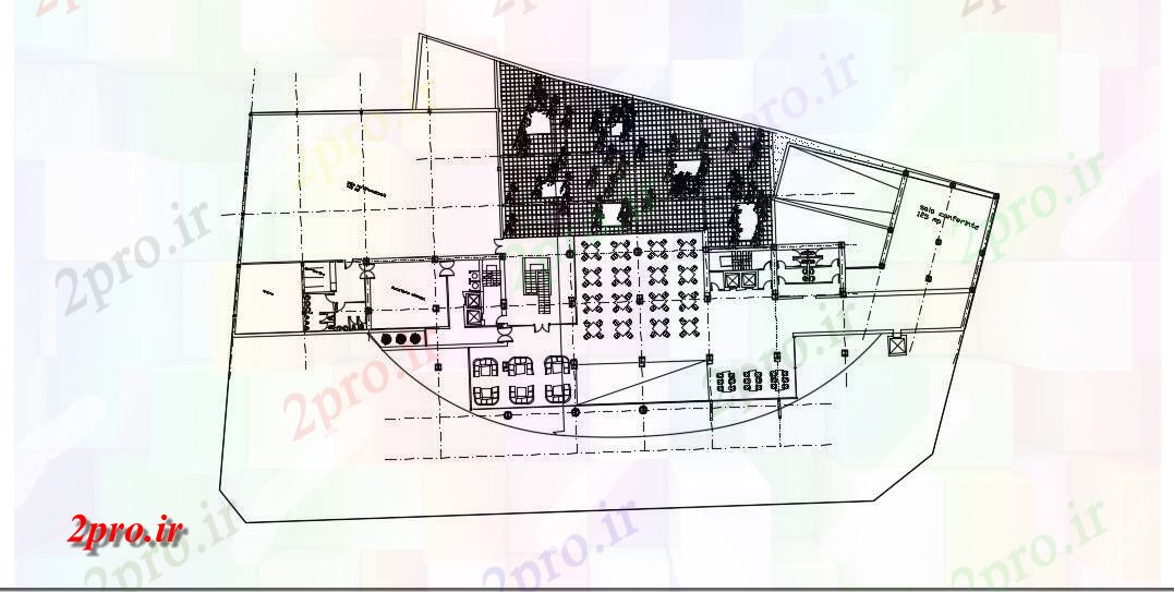 دانلود نقشه هتل - رستوران - اقامتگاه طرحی هتل کوچک 41 در 83 متر (کد74805)