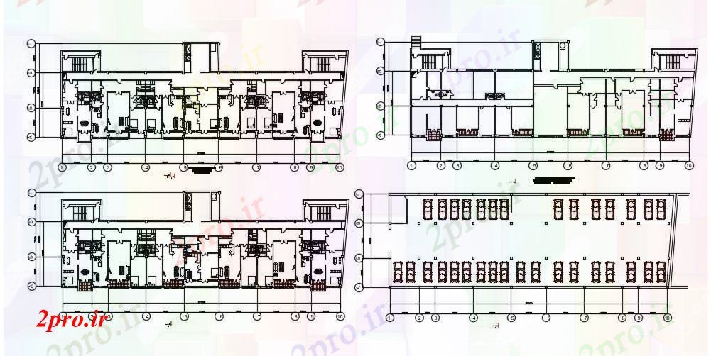 دانلود نقشه مسکونی  ، ویلایی ، آپارتمان  طرحی چیدمان تخت (کد74829)