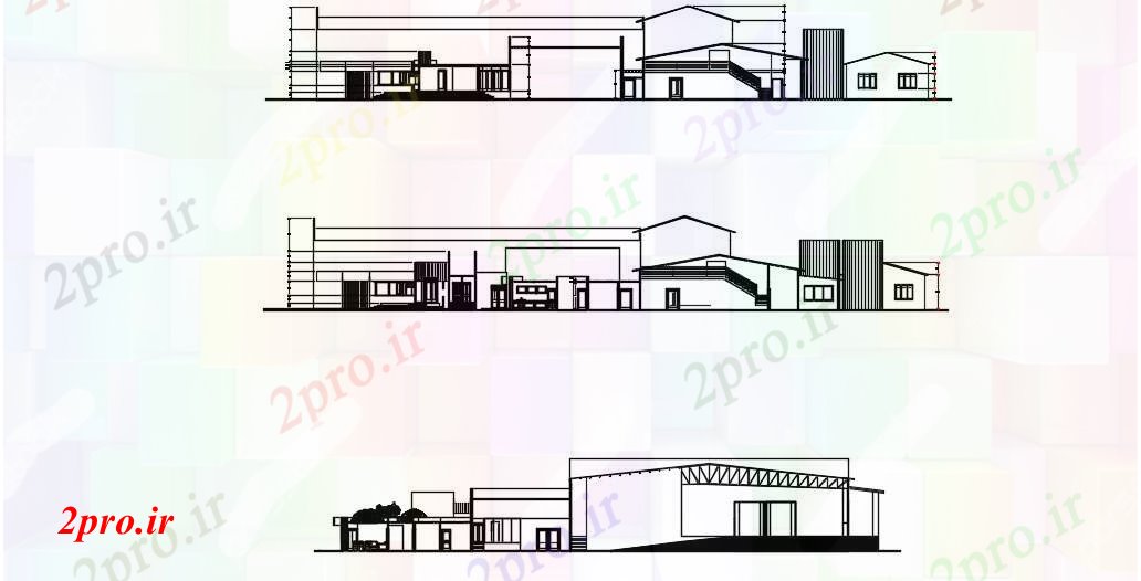 دانلود نقشه کارخانه صنعتی  ، کارگاه کارخانه نمای (کد74833)