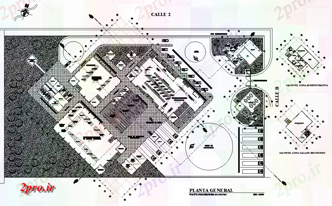 دانلود نقشه کارخانه صنعتی  ، کارگاه پردازش میوه گیاه (کد74843)