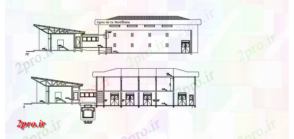 دانلود نقشه کارخانه صنعتی  ، کارگاه طرحی آب (کد74854)