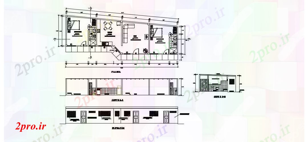 دانلود نقشه خانه مسکونی ، ویلامعماری طرحی مجلس در 5 در 19 متر (کد74861)