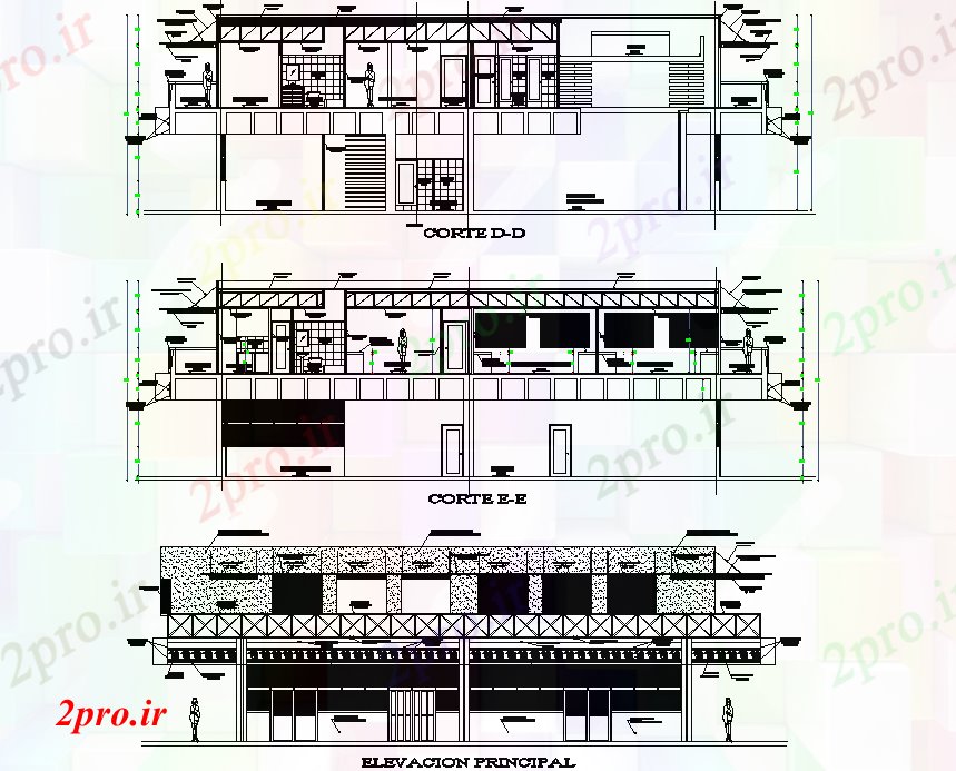 دانلود نقشه کارخانه صنعتی  ، کارگاه موسسه بخش (کد74893)