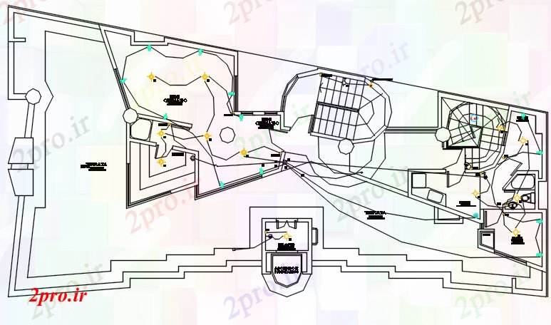 دانلود نقشه معماری طرحی برق جزئیات (کد74935)