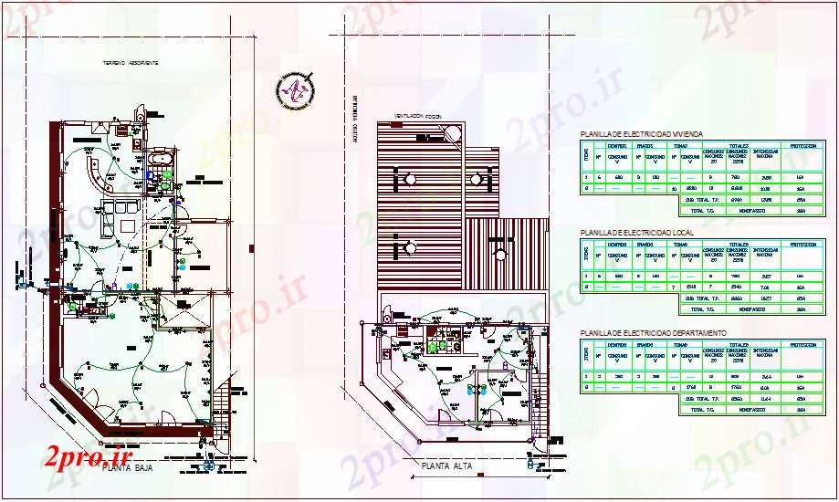 دانلود نقشه معماری طرحی نصب و راه اندازی برق اقامت منطقه (کد75226)