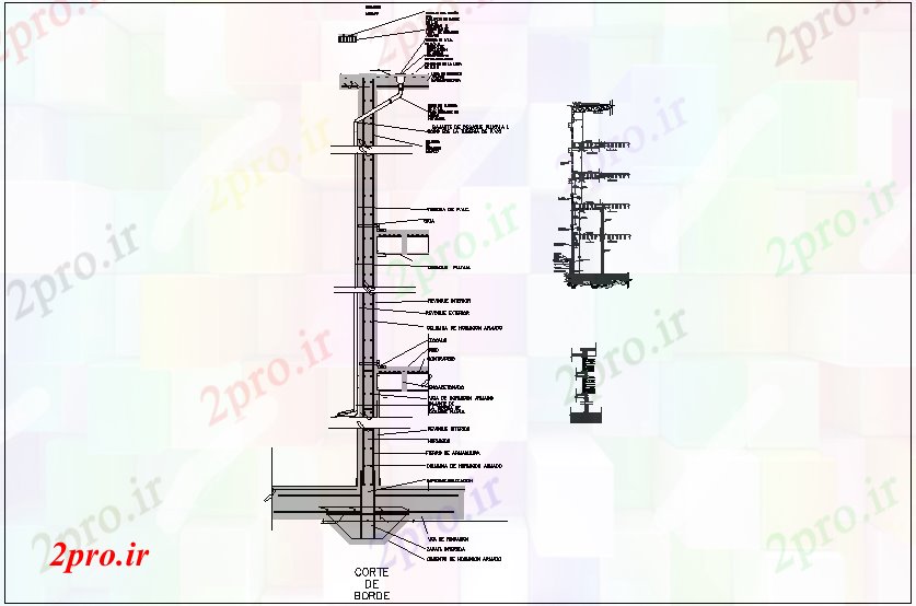 دانلود نقشه جزئیات ساخت و ساز  ستون برای  پشتیبانی خرپا با جزئیات ساخت و ساز (کد75303)