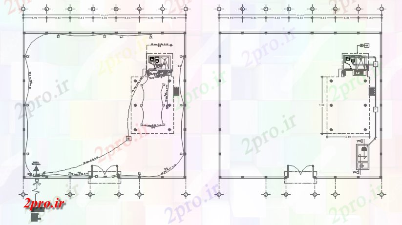 دانلود نقشه ساختمان اداری - تجاری - صنعتی طرحی برنامه ریزی جزئیات (کد75509)