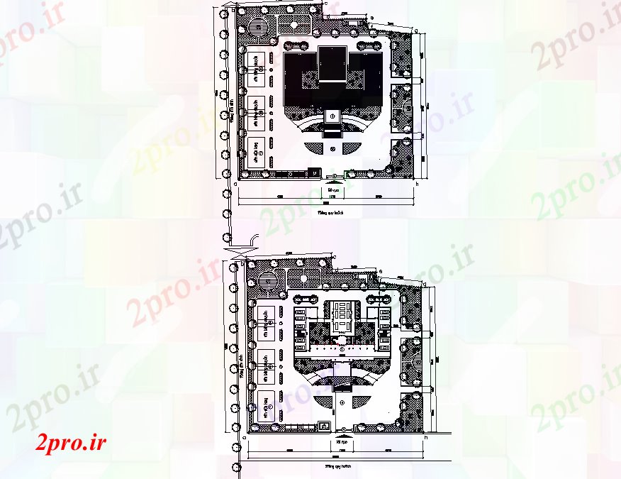 دانلود نقشه ساختمان اداری - تجاری - صنعتی جزئیات کسب و کار طرحی توپی 27 در 50 متر (کد75550)