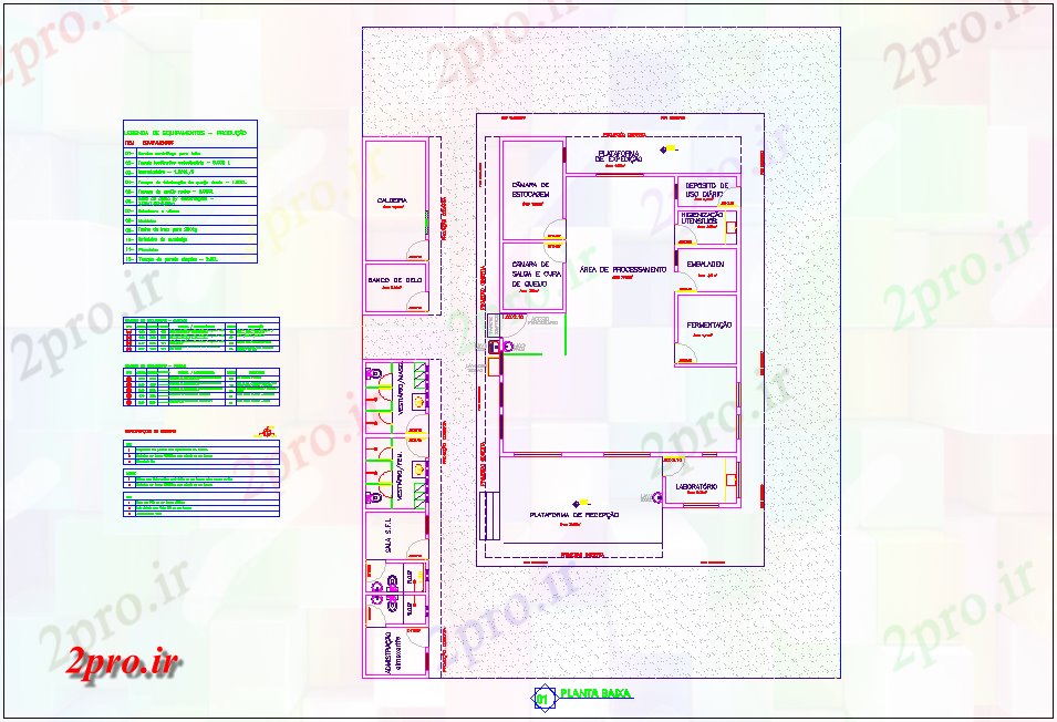 دانلود نقشه کارخانه صنعتی  ، کارگاه پردازش کارخانه طرح (کد75689)