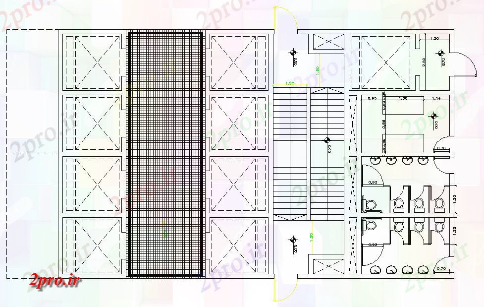 دانلود نقشه ساختمان مرتفعبلند برج اداری 40 طبقه طرحی پارکینگ جدا کردن زمین جزئیات 78 در 112 متر (کد75694)