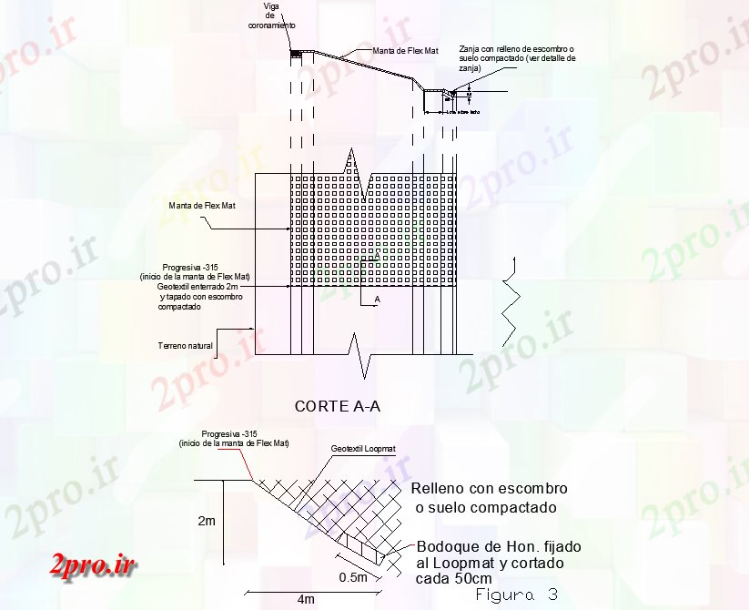 دانلود نقشه جزئیات لوله کشی زیر زمین جزئیات مخزن (کد75698)