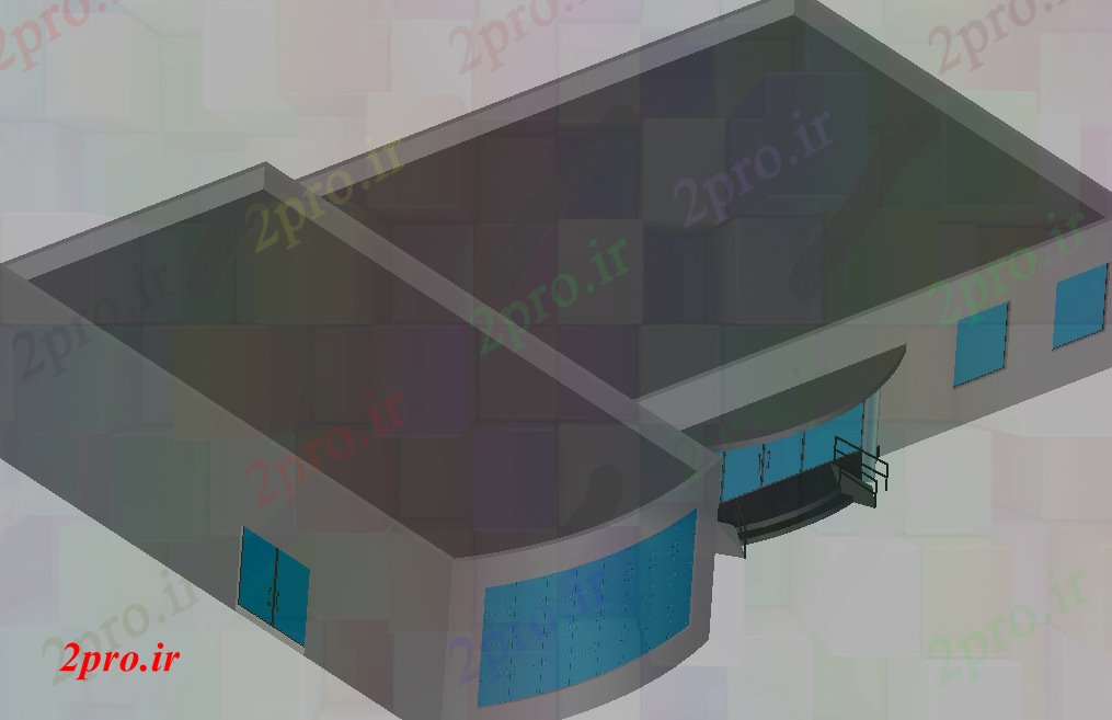 دانلود نقشه خانه های سه بعدی جزئیات طرحی خانه 3 D (کد75737)