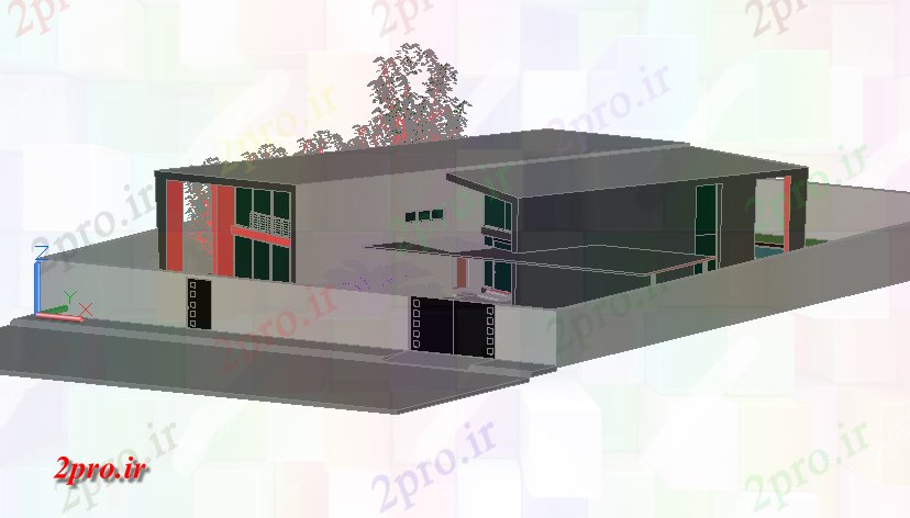 دانلود نقشه خانه های سه بعدی مدرن 3 جزئیات خانه (کد75738)