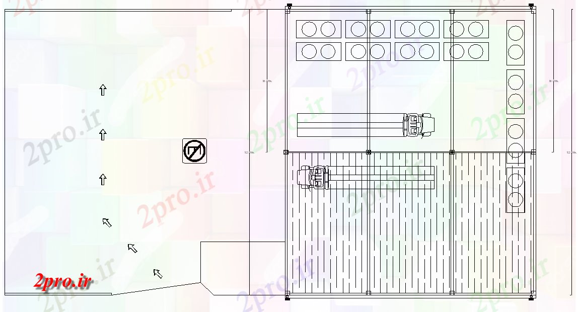 دانلود نقشه مسکونی ، ویلایی ، آپارتمان سقف فولاد گالوانیزه انبار خانه های صنعتی برای جزئیات محصولات کاغذی طرح 12 در 16 متر (کد75739)