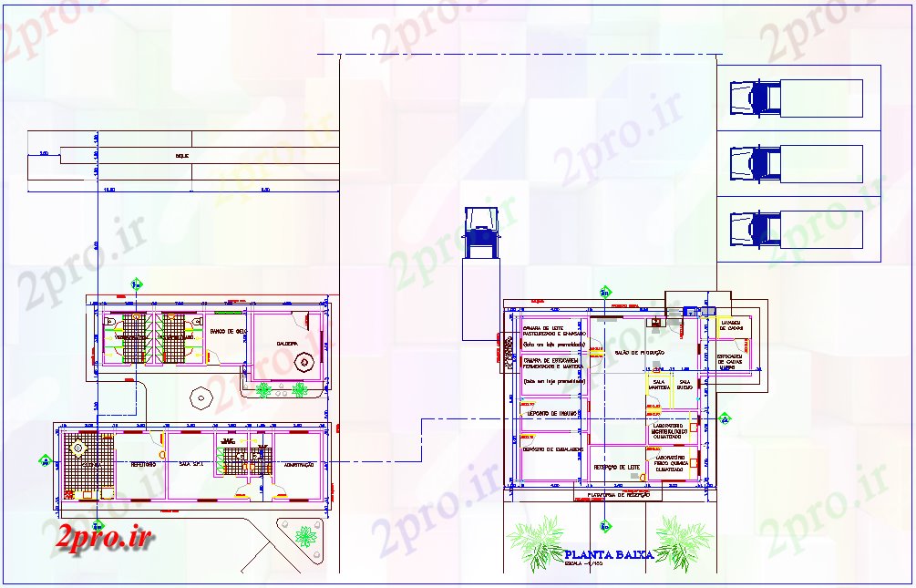 دانلود نقشه کارخانه صنعتی  ، کارگاه  گیاهی فرایند طرحی با معماری    (کد75781)