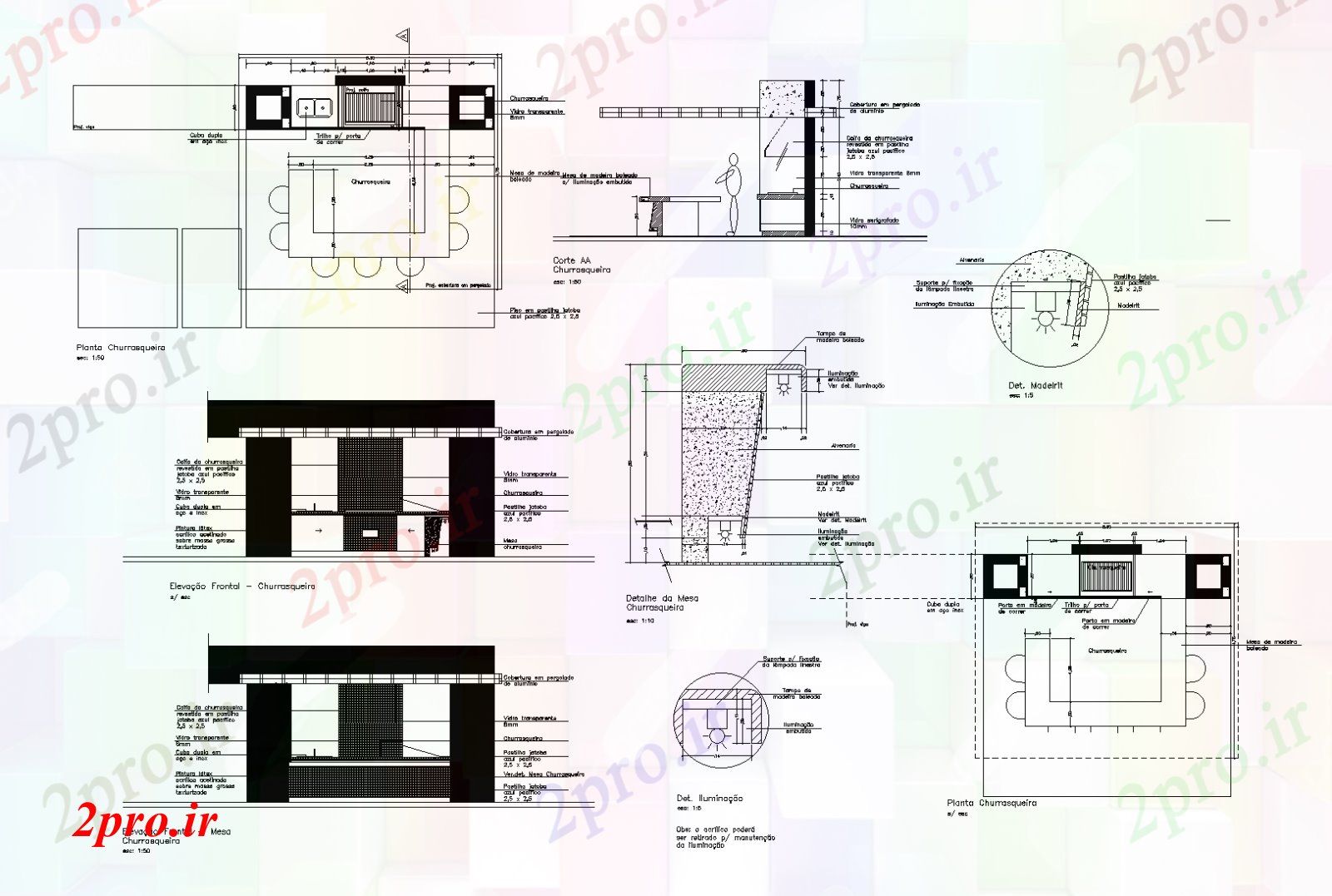 دانلود نقشه جزئیات ساخت و ساز طرحی کبابپز (کد75843)