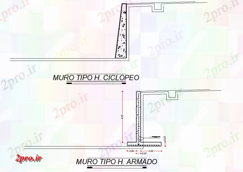 دانلود نقشه جزئیات پایه جای پای بخش جزئیات (کد75861)