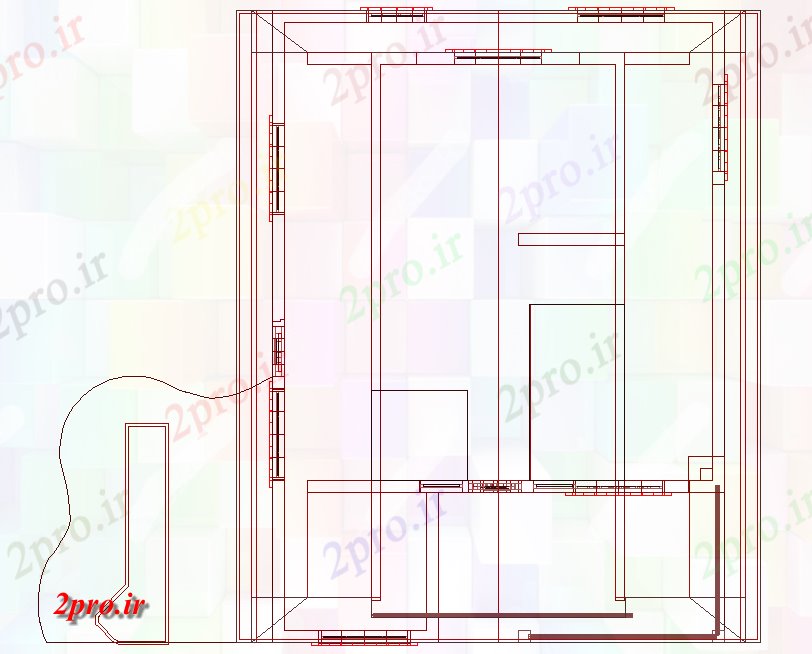 دانلود نقشه مسکونی  ، ویلایی ، آپارتمان  خط جزئیات طرحی خانه (کد75890)