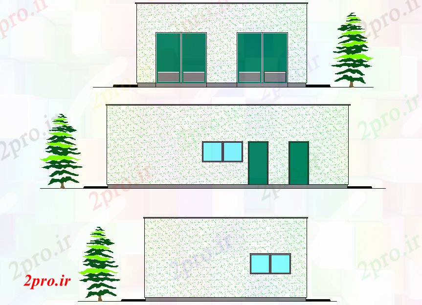 دانلود نقشه کارخانه صنعتی  ، کارگاه نما ساختمان جزئیات طرحی تحول (کد75958)