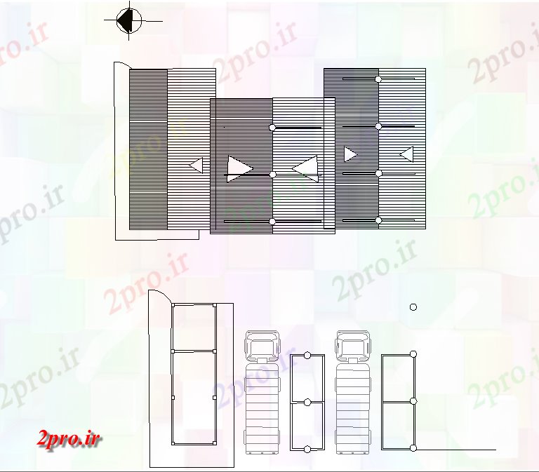 دانلود نقشه جزئیات ساخت و ساز طرحی سقف و پارکینگ   (کد76078)