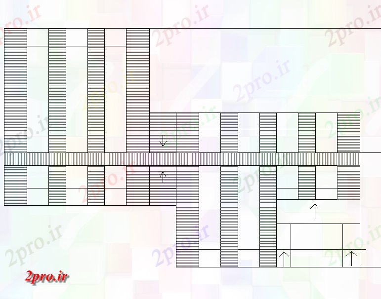 دانلود نقشه جزئیات ساخت و ساز طرحی سقف  (کد76087)