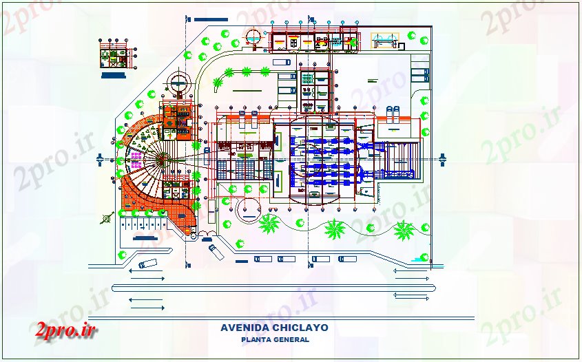دانلود نقشه کارخانه صنعتی  ، کارگاه کارخانه بازیافت صنعتی  با نمای معماری (کد76110)