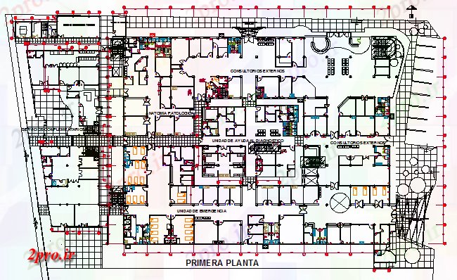 دانلود نقشه بیمارستان -  درمانگاه -  کلینیک پیشنهادی طرحی معماری بیمارستان طراحی (کد76121)