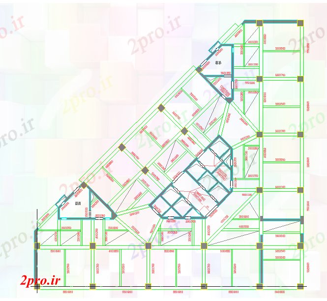 دانلود نقشه جزئیات پایه پرتو دراز کردن جزئیات در   (کد76136)