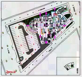 دانلود نقشه بیمارستان -  درمانگاه -  کلینیک طرحی پیشنهادی طراحی بیمارستان نمونه (کد76255)