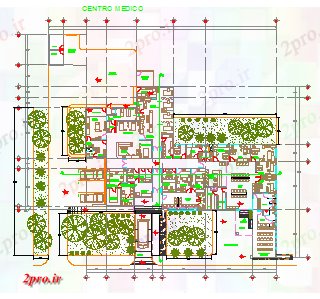 دانلود نقشه بیمارستان -  درمانگاه -  کلینیک پیشنهادی طراحی کلینیک  (کد76262)