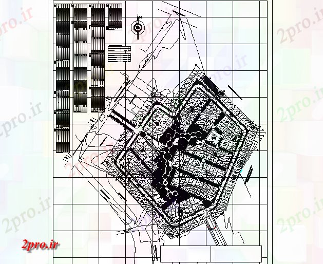 دانلود نقشه جزئیات ساخت و ساز طرحی سایت  (کد76296)