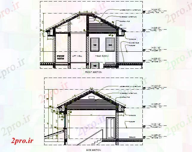 دانلود نقشه مسکونی ، ویلایی ، آپارتمان مزرعه بخش خانه طرح 12 در 24 متر (کد76320)