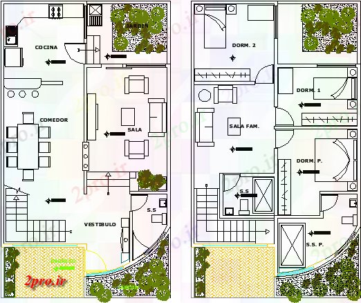 دانلود نقشه خانه های کوچک ، نگهبانی ، سازمانی - یک خانواده مطالعه، طراحی خانه های ویلایی 8 در 14 متر (کد76362)
