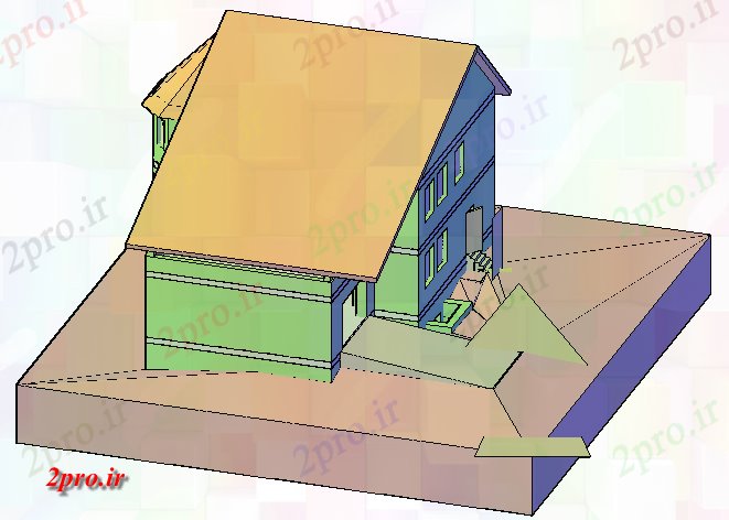 دانلود نقشه خانه های سه بعدی صفحه اصلی 3  (کد76399)