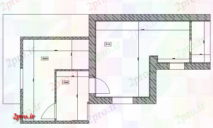 دانلود نقشه مسکونی ، ویلایی ، آپارتمان خط طرحی خانه طرحی جزئیات 6 در 11 متر (کد76404)