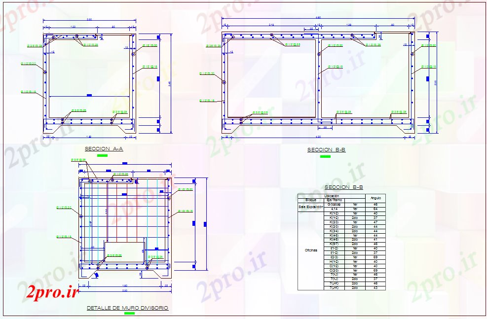 دانلود نقشه جزئیات ساختار نما و بخش   ساختار (کد76461)