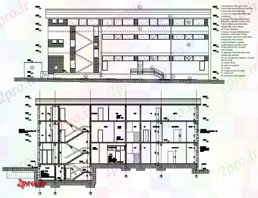 دانلود نقشه ساختمان اداری - تجاری - صنعتی بخش شرکت قهوه شن و ماسه ستاد چیدمان شیرینی سازی 22 در 27 متر (کد76467)