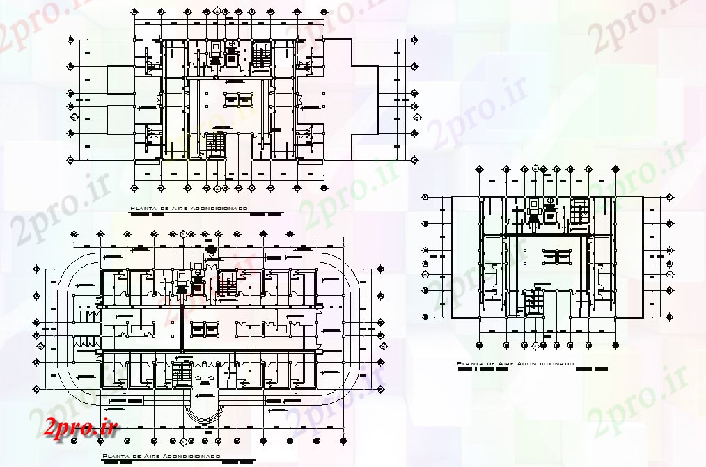 دانلود نقشه ساختمان اداری - تجاری - صنعتی کار مرکز و آپارتمان طرحی طرحی جزئیات 22 در 50 متر (کد76484)