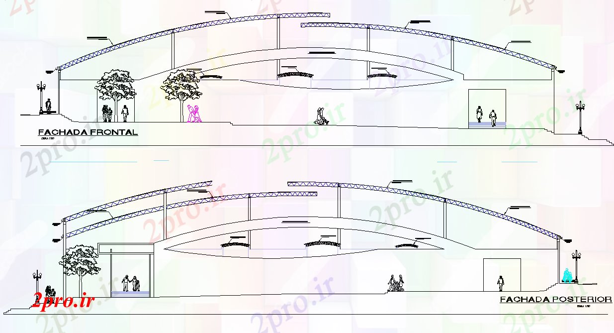 دانلود نقشه جزئیات ساخت و ساز نما از Mero  تجاری (کد76538)