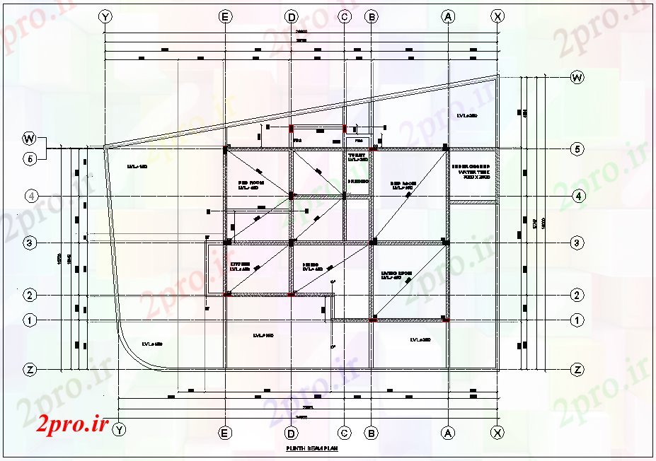 دانلود نقشه جزئیات تیر طرحی پرتو از خانه های ویلایی با  ساختار (کد76587)