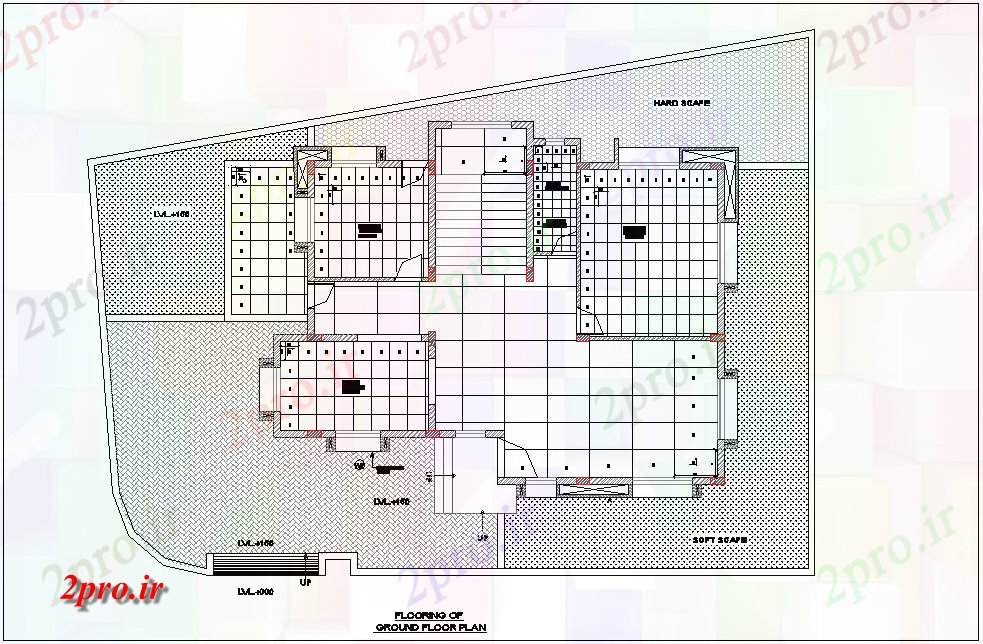 دانلود نقشه تجهیزات بهداشتی طبقه دیدگاه با کاشی نظر بهداشتی برای خانه های ویلایی از زمین طبقه (کد76622)