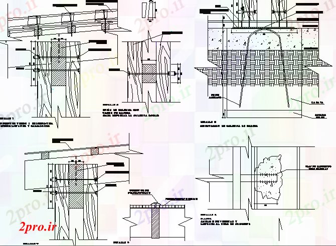 دانلود نقشه جزئیات ساخت و ساز جزئیات سازنده خانه سقف (کد76780)