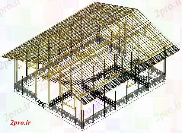 دانلود نقشه مسکونی  ، ویلایی ، آپارتمان  طراحی تریدی از خانه بامبو پروژه (کد76801)