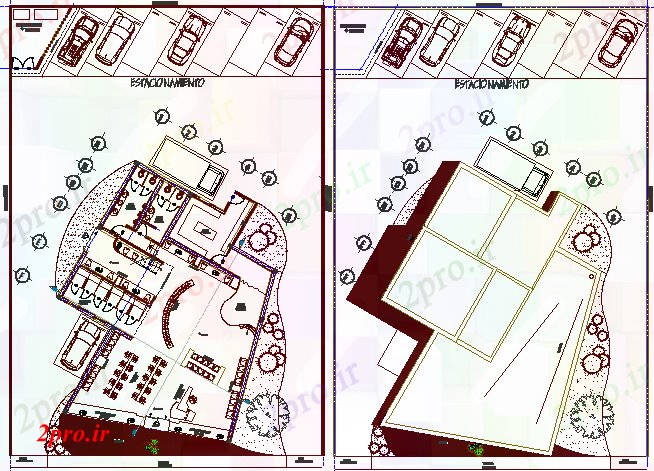 دانلود نقشه نمایشگاه ; فروشگاه - مرکز خرید شهرستان بوتیک طرحی معماری  (کد76810)