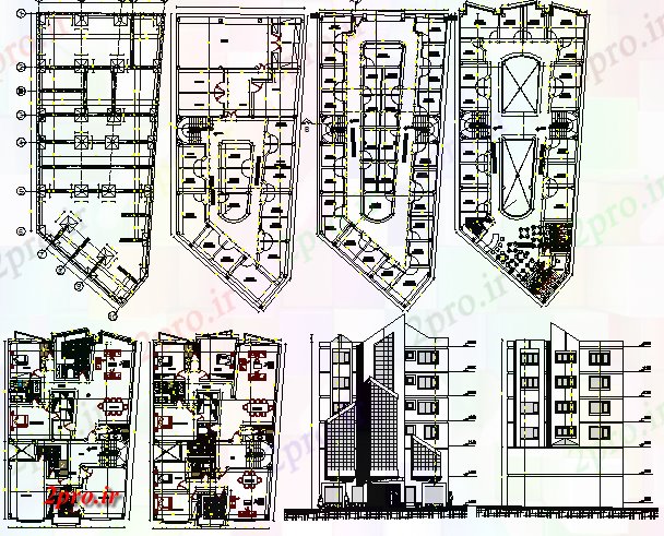 دانلود نقشه هایپر مارکت - مرکز خرید - فروشگاه این پروژه معماری شهرستان خرید مرکز 21 در 36 متر (کد76823)